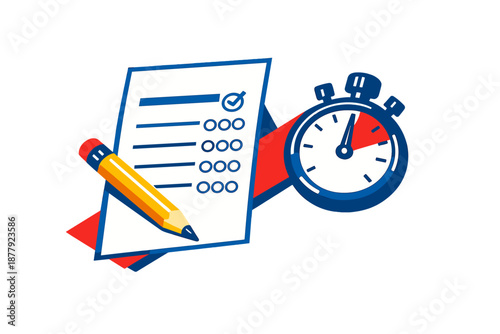 Checklist and Stopwatch Icon