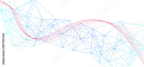 Abstract digital technology hi-tech futuristic blue white background, cyber information communication, innovation future tech data, internet network connection, Ai big data lines dots, circuit vector