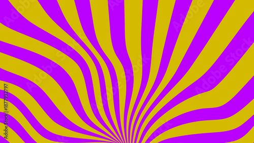 Vintage retro banner background. Pink purple green pastel radial stripes sunburst with light. Pastel color twisting stripes sunburst. Vector illustration. Abstract retro background with stripes .