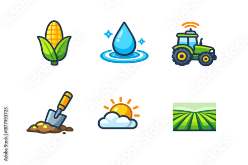 Farming and Agriculture Icon Set