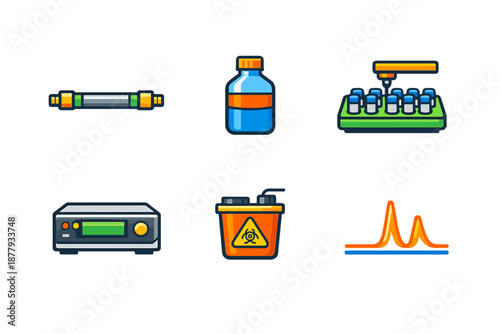 Collection of science and technology icons