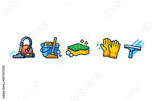 Cleaning service icons