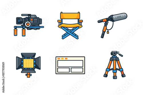 Filmmaking and Videography Equipment Icons