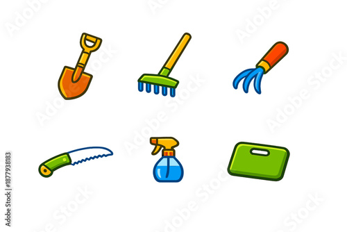 Gardening Tools Icon Set