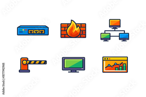 Network and IT security icons