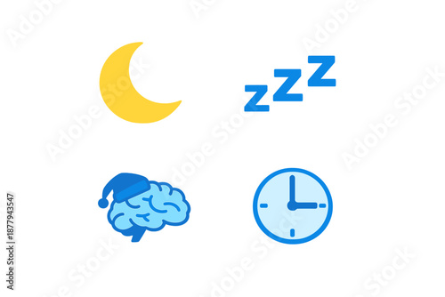 Sleep and Brain Function Icons