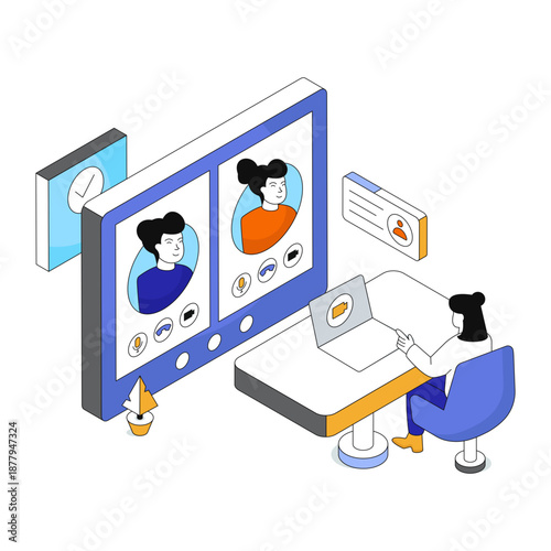 Perfect design illustration of client meeting 