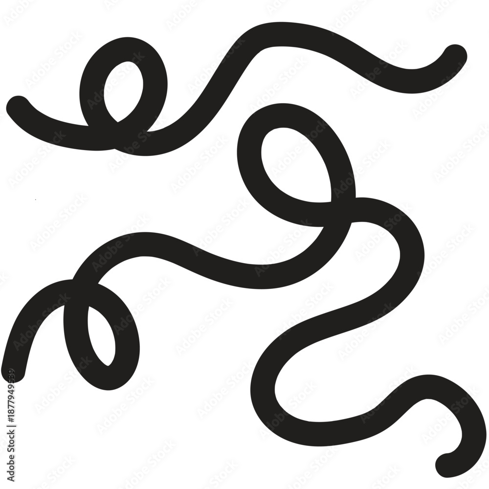 Obraz premium Abstract hand-drawn wavy lines. Abstract squiggly lines perfect for posters, tech art etc.