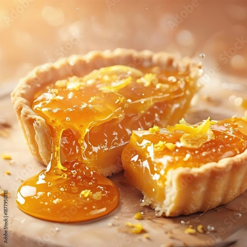 A molten gold honey tart, inspired by the warmth of the sun