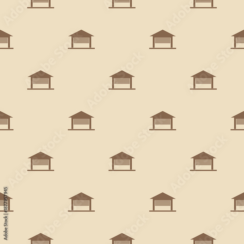 Garage door seamless pattern isolated on color  background