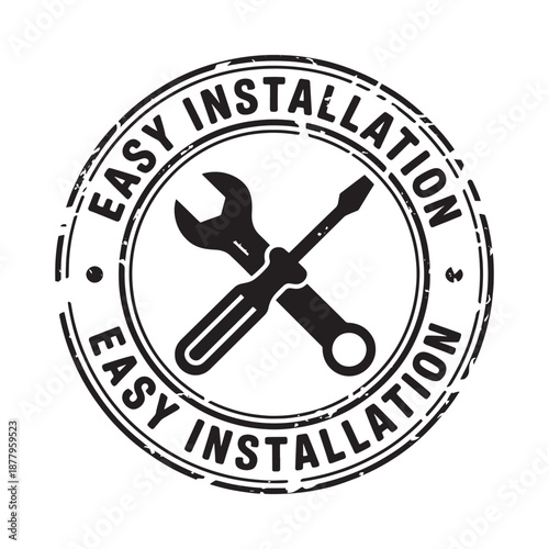 easy installation logo with wrench and screwdriver tools
