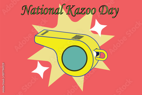 National Kazoo Day Celebration with Colorful Kazoo