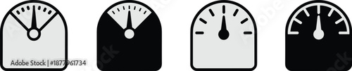 Weight Scale Graphic Icons Measuring Body Mass Index in Modern Minimalist Style Showing Progress Tracking on Scales for Diet and Fitness Applications Healthcare Wellness Programs Weightloss Journey Pr