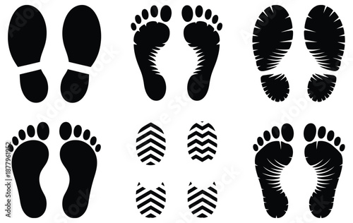 Footprint graphic vector illustration