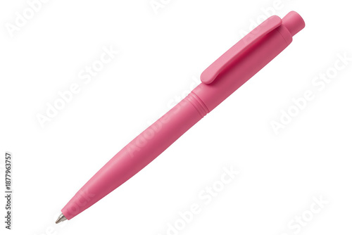 Pink ballpoint pen pink pen pink color isolated on a transparent background