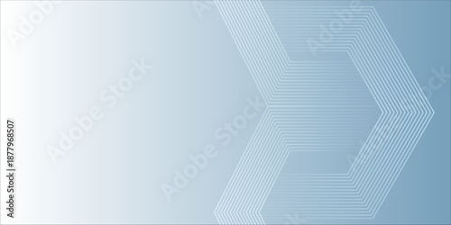Abstract hexagon lines on gray background. Geometric stripe line art design for poster, brochure, cover, website, banner.