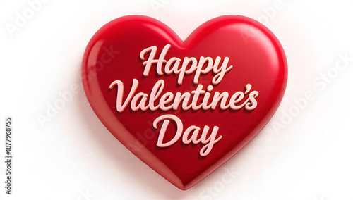 red heart on a white