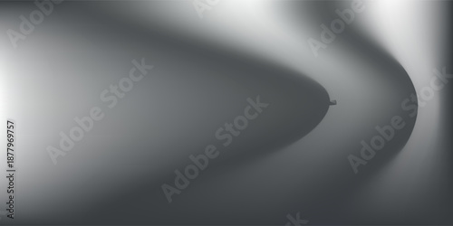Abstract gray background with smooth, flowing texture. The gray background features soft gradients and curving lines. Minimal abstract wavy gradient vector background