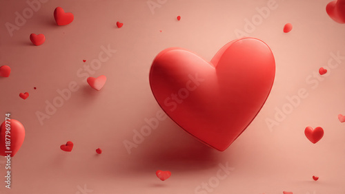 red hearts background