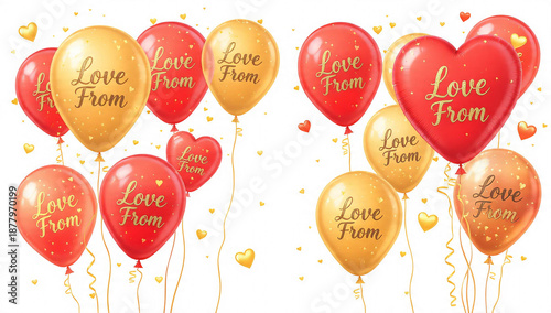 happy birthday card with balloons