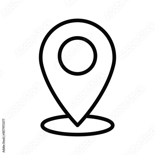 Simple Map Pin Icon Illustration