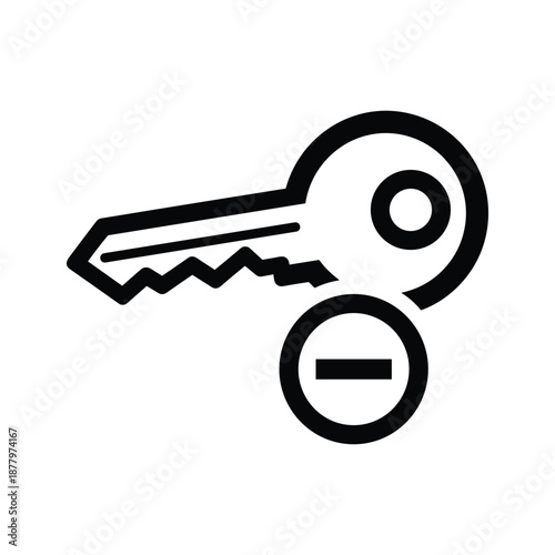 Simple Key Icon Illustration