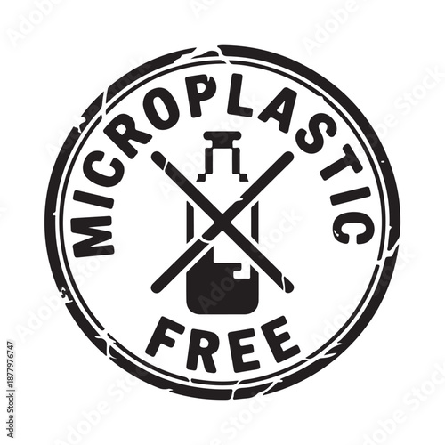 Microplastic free stamp A symbol representing environmental consciousness and purity