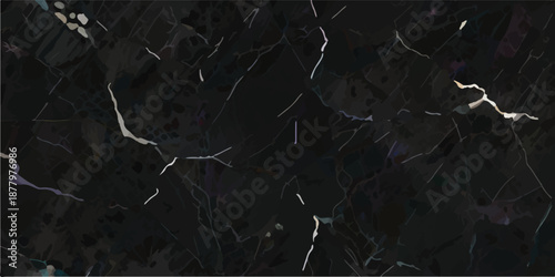 Luxury black marble texture with bold white veining for high-end interior design and architectural backgrounds