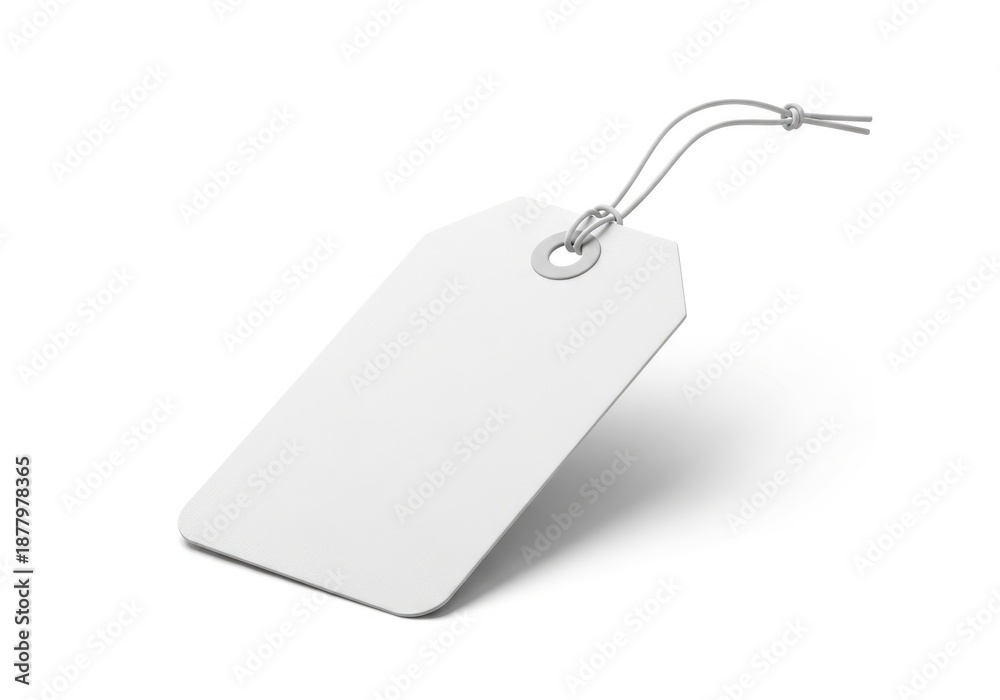 Fototapeta premium Blank price tag with string attached