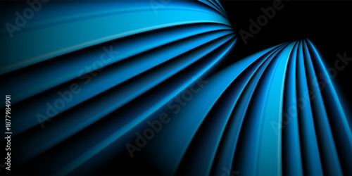 Technology background, futuristic, abstract dark blue gradient with light effect for presentation.