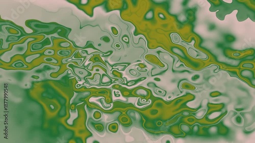 Abstract  Green Colour Liquid waves motion flowing background Seamless looping. Video animation Ultra HD 4K 3840x2160