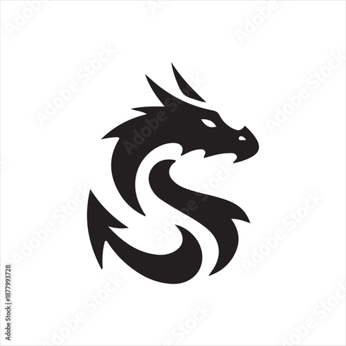 Wallpaper Mural Dragon Head Silhouette Logo Torontodigital.ca