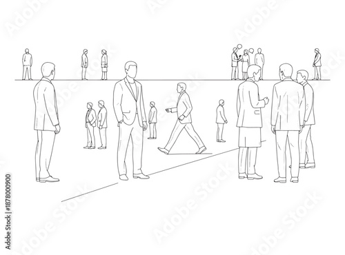 People CAD Drawing Vector Set – Human Figure Outline Icons for Architecture and Interior Design