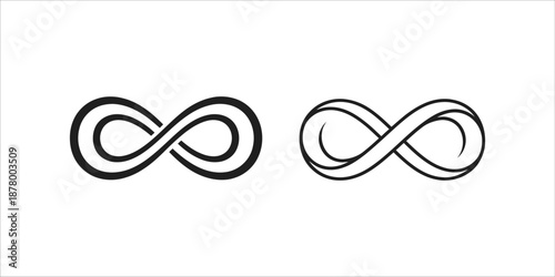 nfinity Symbol Set Different Styles Vector Illustration