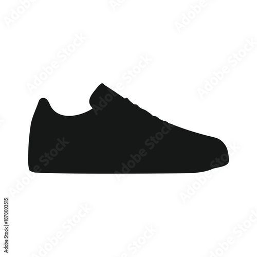 Black casual sneaker Vector