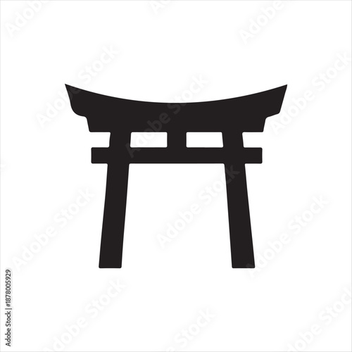 Japanese torii gate silhouette