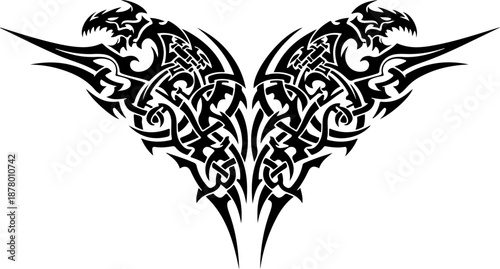 Celtic Knot Shield Emblem Tattoo Design Frame