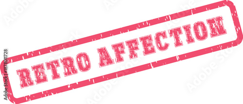 Retro Affection Vintage Styled Rubber Stamp Evoking Nostalgic Sentiments of Love and Care