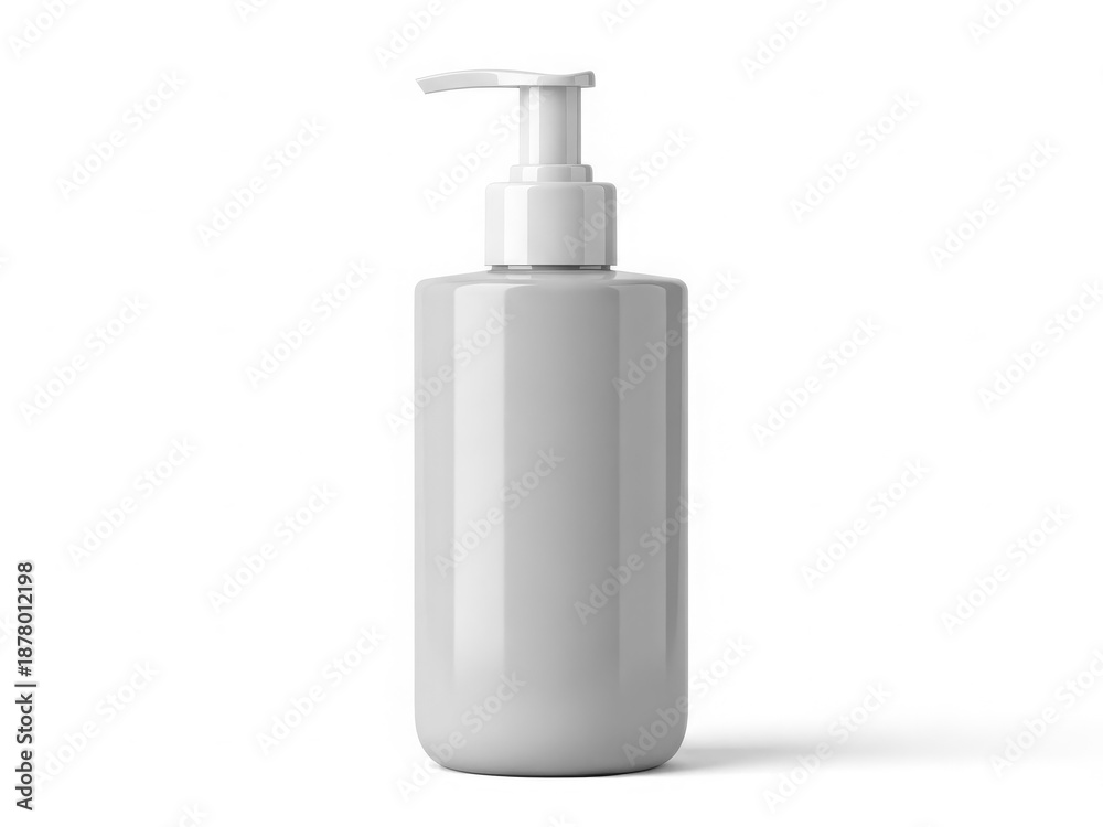 Fototapeta premium Minimalist soap dispenser on white background