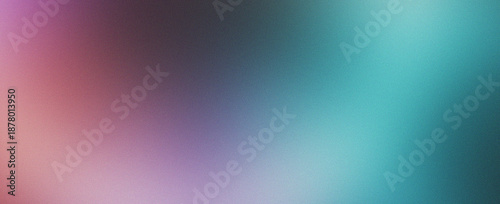 Foto Abstract gradient shape pink purple to teal grainy background noise texture design wallpaper backdrop banner poster header