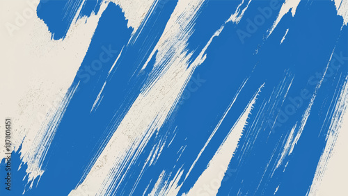 Abstract blue paint brush strokes create a grunge texture design reminiscent of cold winter ice and a splash of ocean water under a light sky