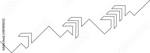 Zigzag line with triangles Vector