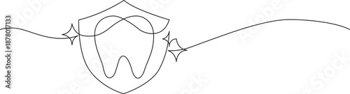 Shield protecting a tooth Vector