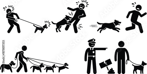 Danger of walking untrained dogs on leash