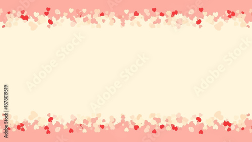 Romantic Abstract Background with Scattered Hearts for Valentine's Day or Anniversary Celebrations