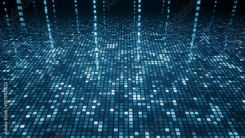 Abstract digital grid pattern