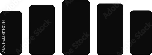 Sequential black rectangles on white background