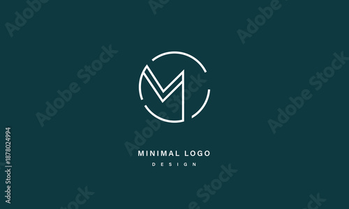 Letter CM MC Monogram Logo – Modern Circular Initial Lettermark Design