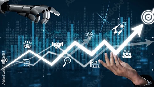 AI drives business growth by analyzing trends, forecasting outcomes, identifying goals, and guiding decisions to achieve optimal strategic success. Marrow