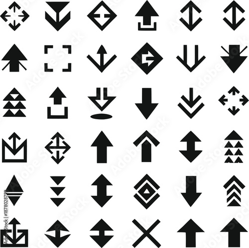 Free Download Minimal Up Arrow Icons Collection Flat Vector - GFXLoad